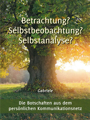 cover image of Betrachtung? Selbstbeobachtung? Selbstanalyse?